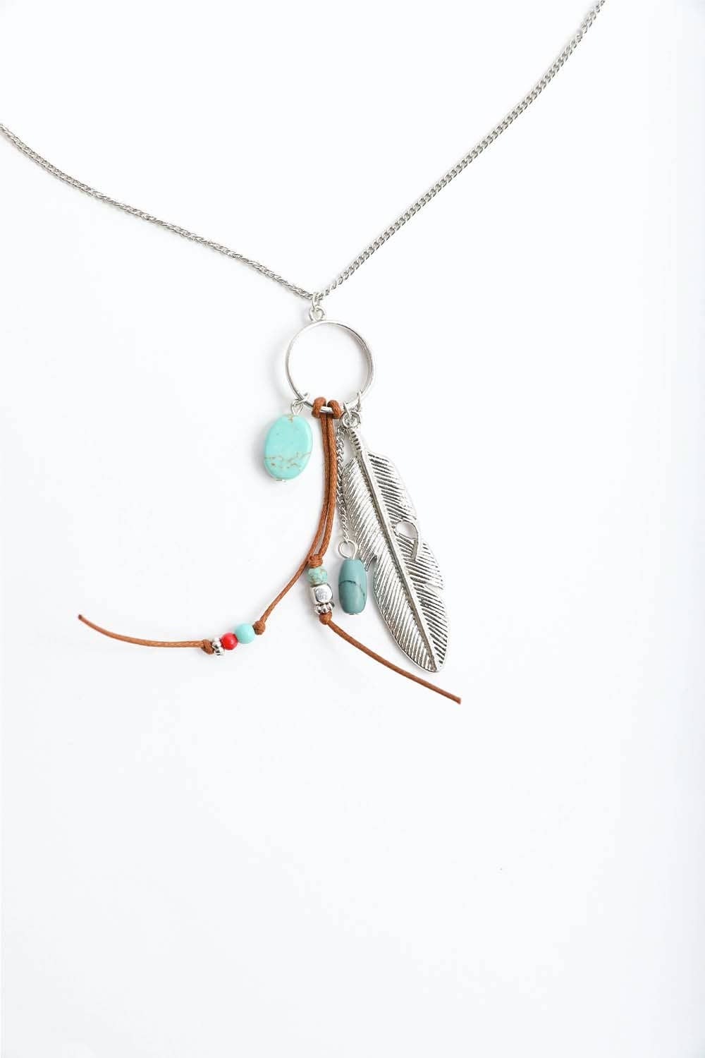 Turquoise Charm Necklace Greta Bean & Co.