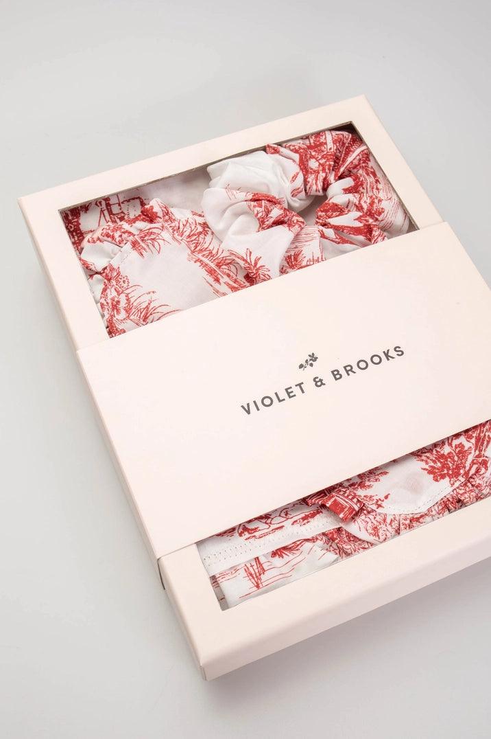 Colette Red Toile Boxed PJ Bundle - Greta Bean & Co.