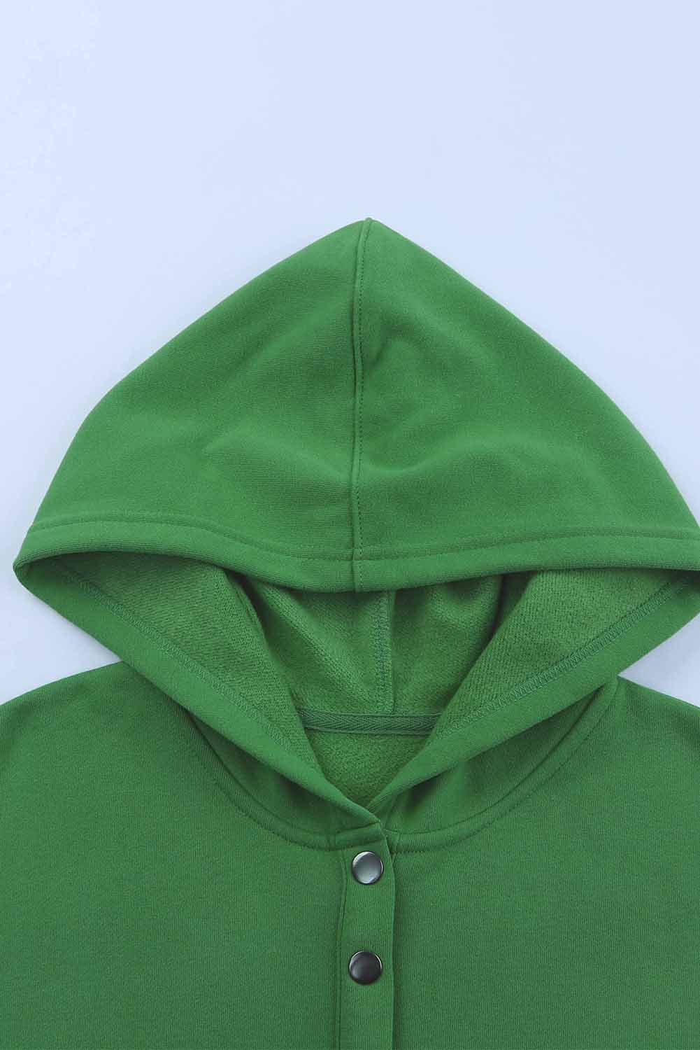 Kelly Green Henley Hoodie Greta Bean & Co.