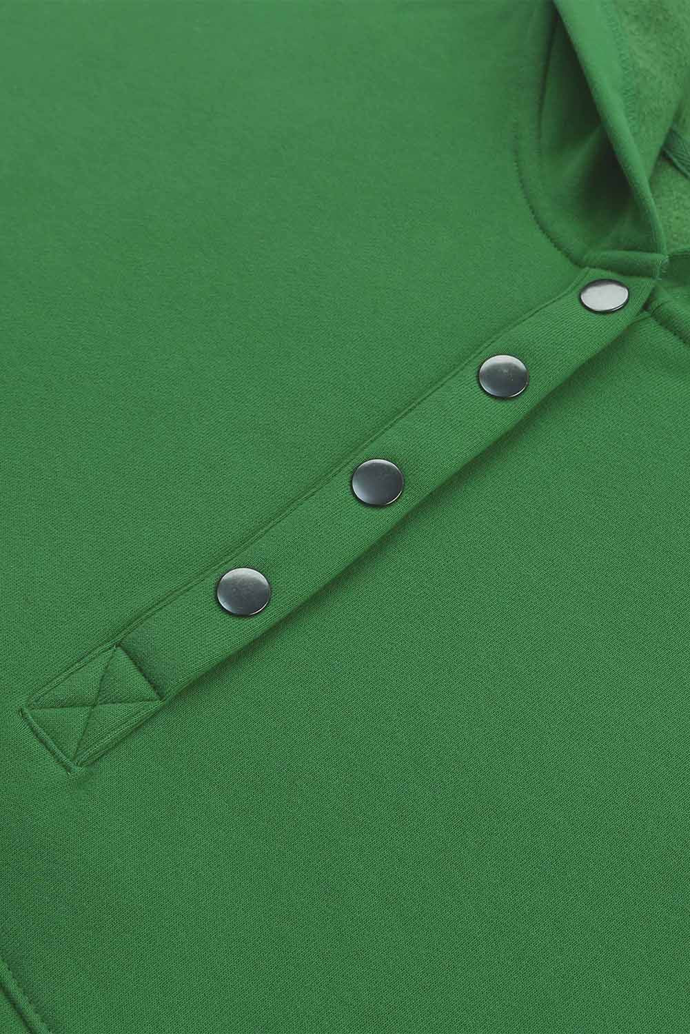 Kelly Green Henley Hoodie Greta Bean & Co.