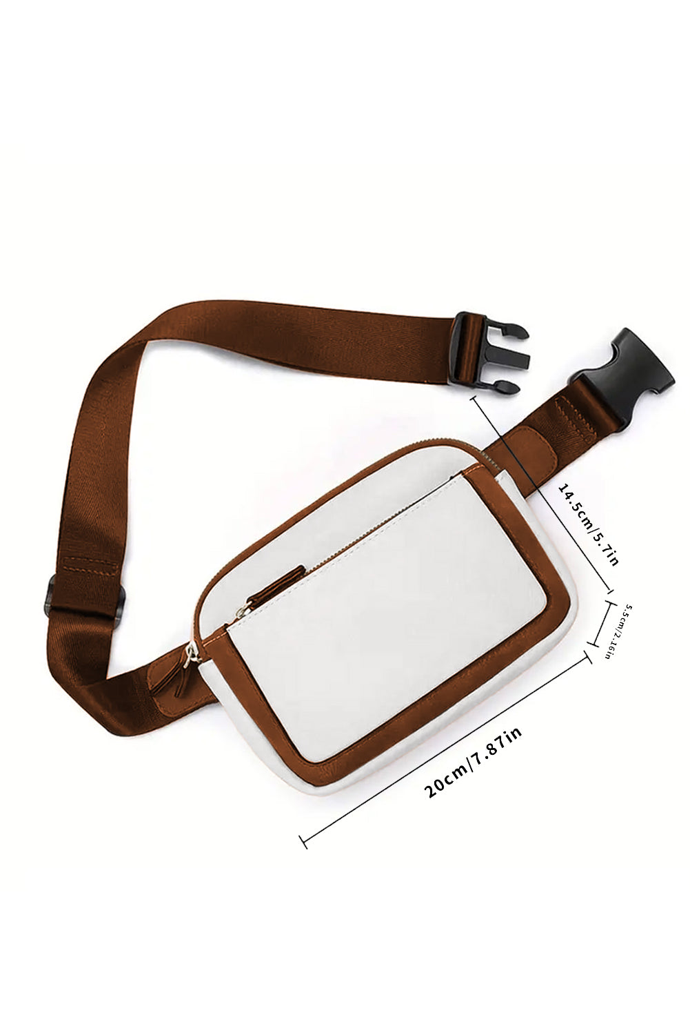 White Adjustable Strap Leather Crossbody Bag - Greta Bean & Co.