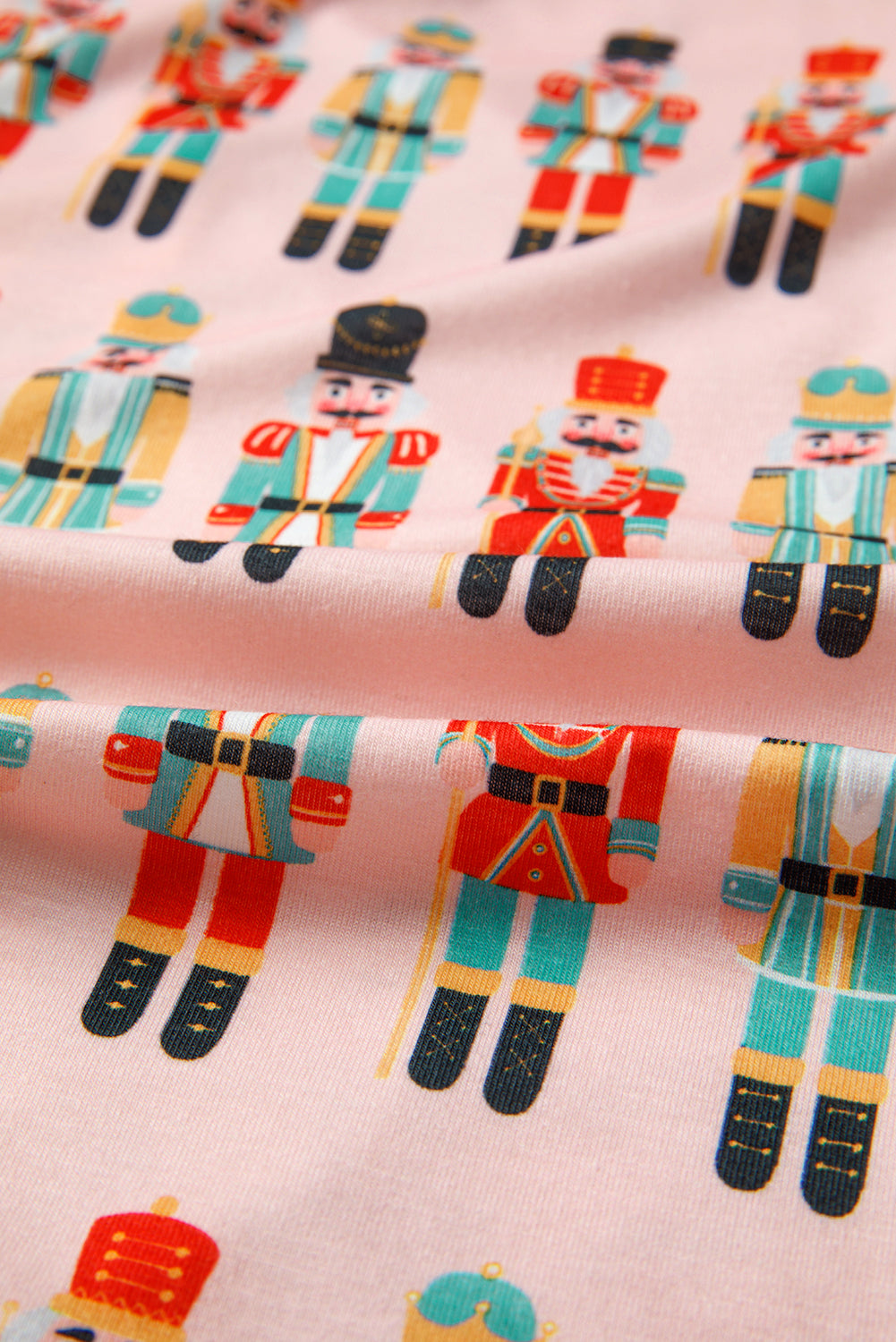 Pink Nutcracker March Long Sleeve Button Up 2pcs Pajama Short Set Dear-Lover Dropshipping
