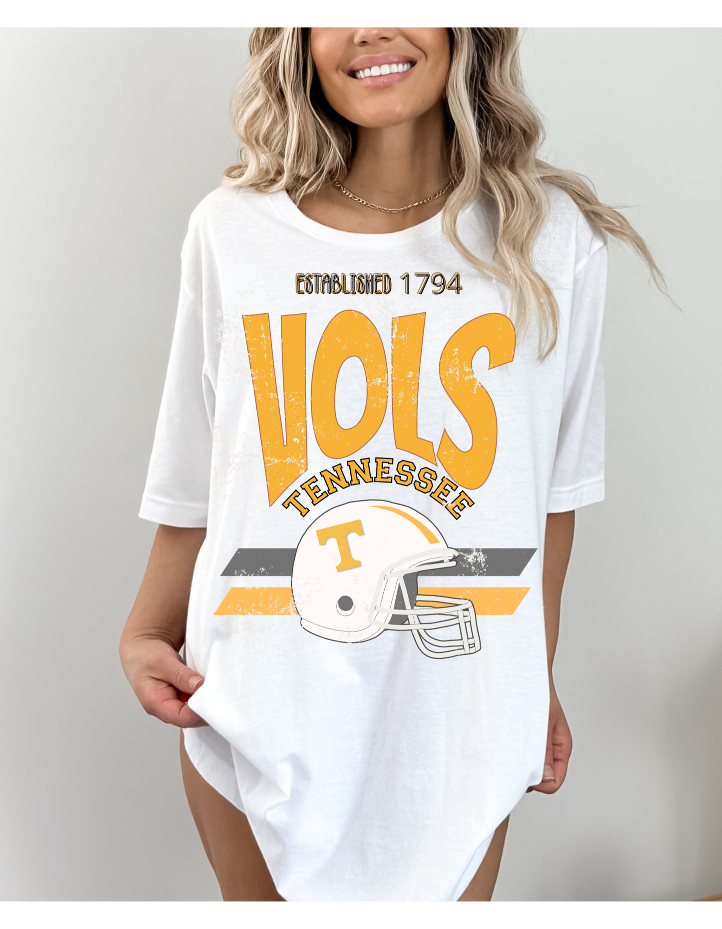TN Vols Retro Helmet Digital Art - Greta Bean & Co.