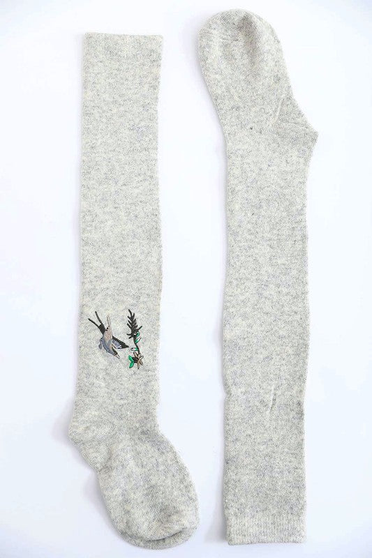 Hummingbird Wool Knee High Socks Greta Bean & Co.