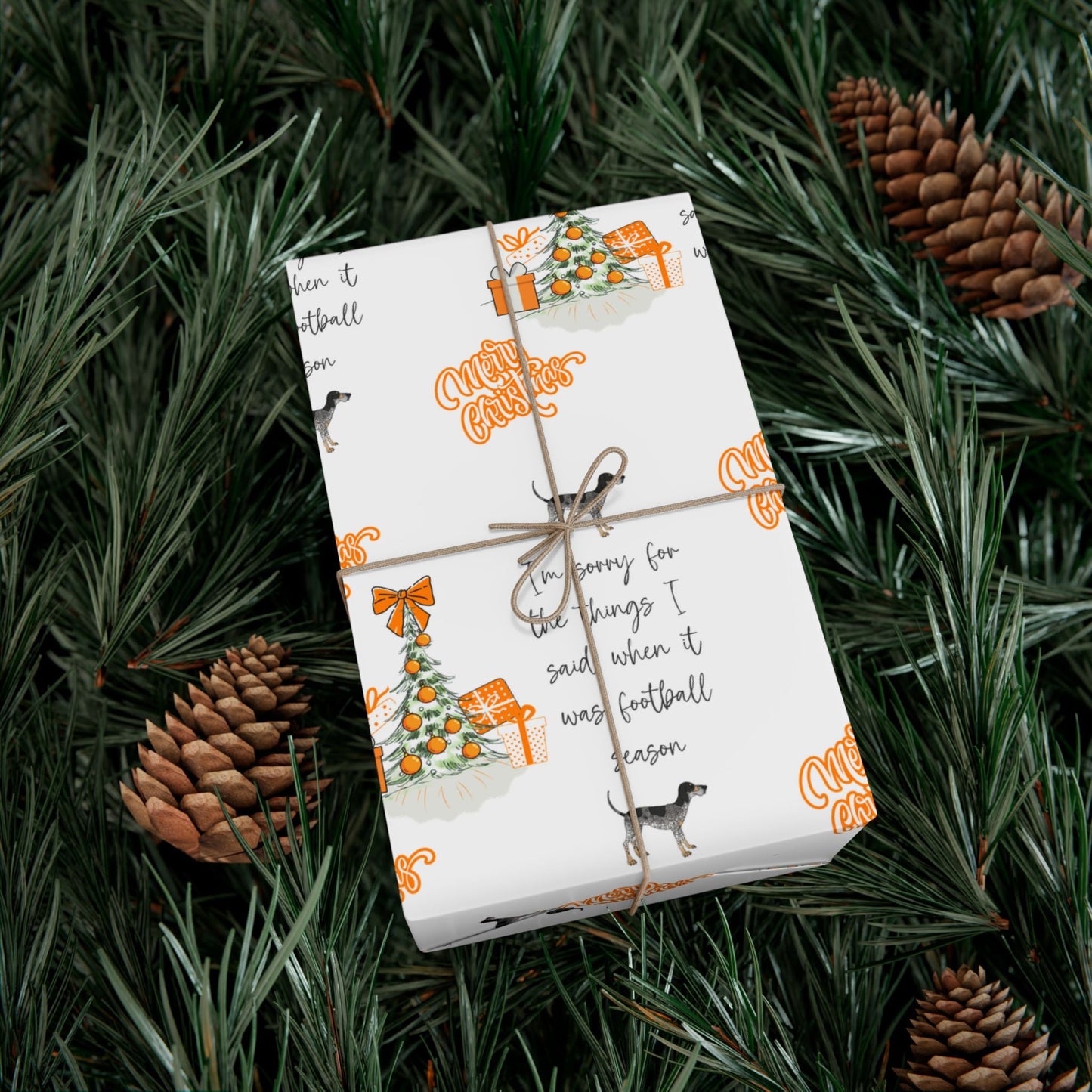 Tennessee VOLS I'm sorry Christmas Gift Wrap Paper Printify