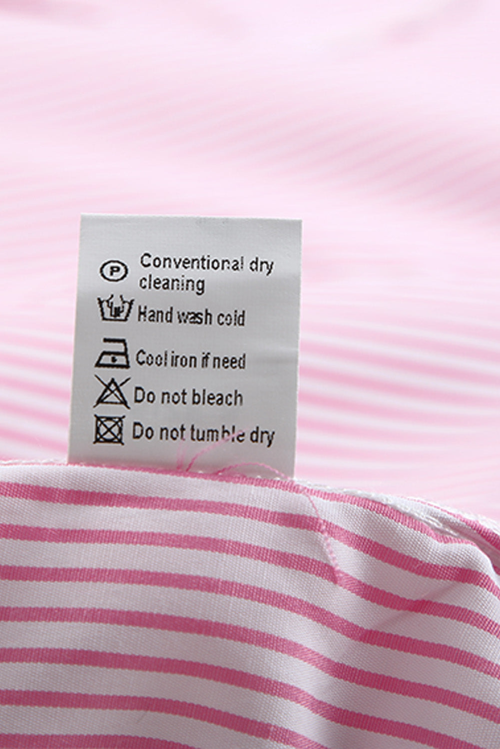 Pink Smocked Cuffed Striped Boyfriend Shirt with Pocket Greta Bean & Co.