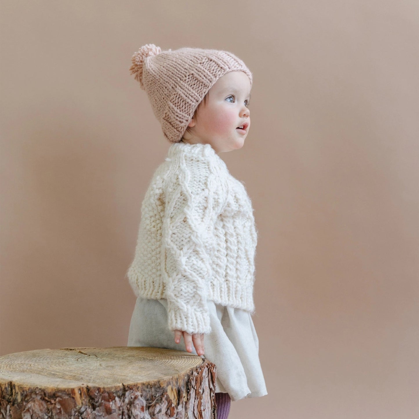 Cream Cableknit Fisherman Sweater | Kids Fall & Winter Clothing The Blueberry Hill