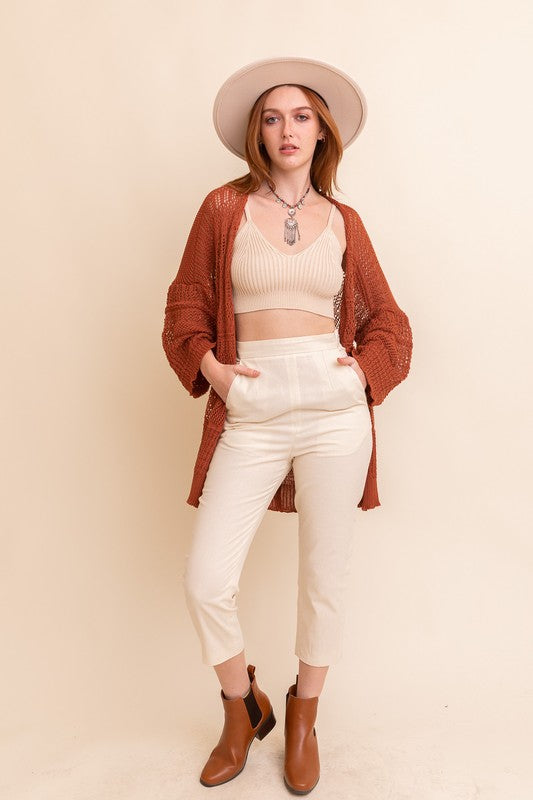 Knit Netted Cardigan Leto Accessories