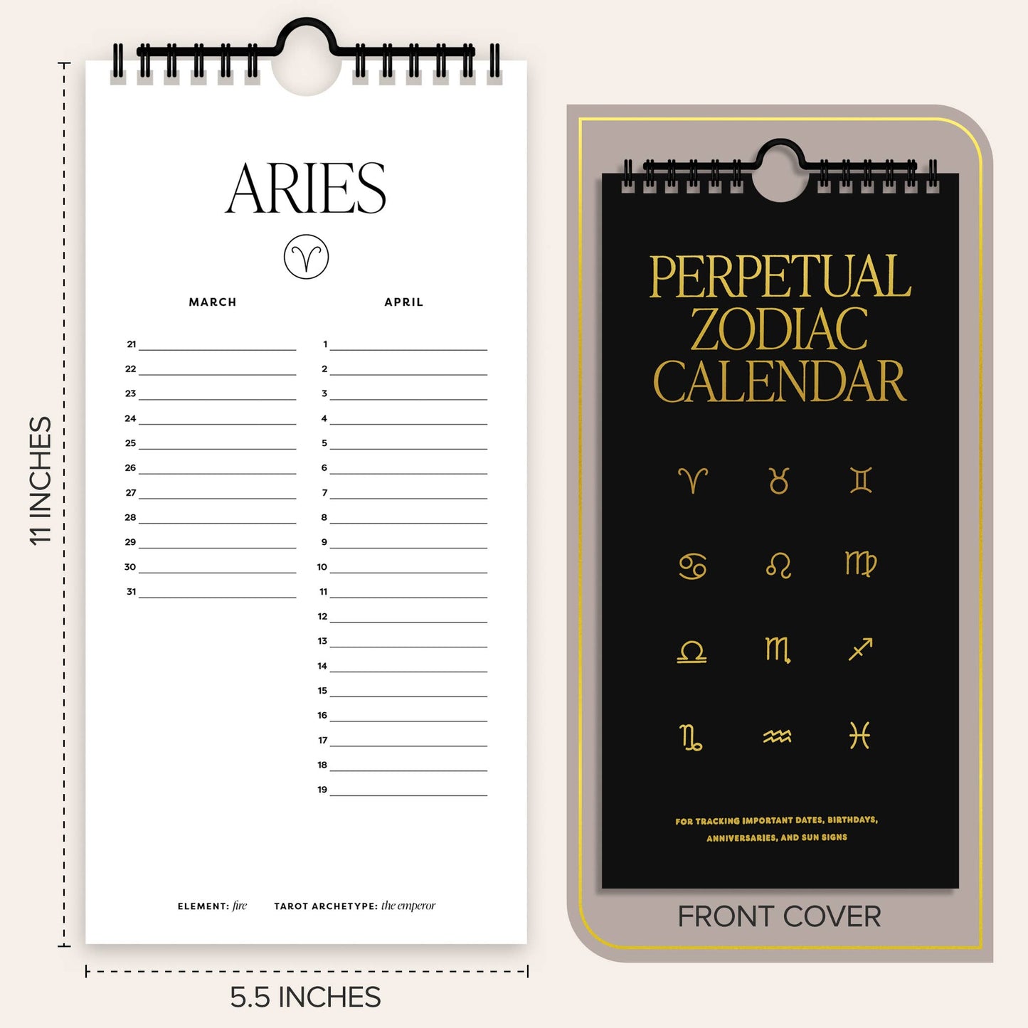 Perpetual Calendar - Special Dates to Remember, Wall or Desk - Greta Bean & Co.