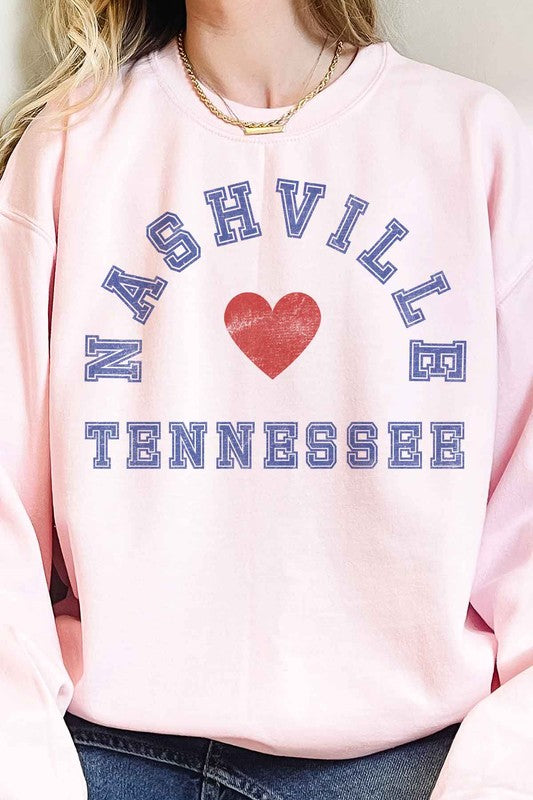 NASHVILLE TENNESSEE OVERSIZED SWEATSHIRT - Greta Bean & Co.
