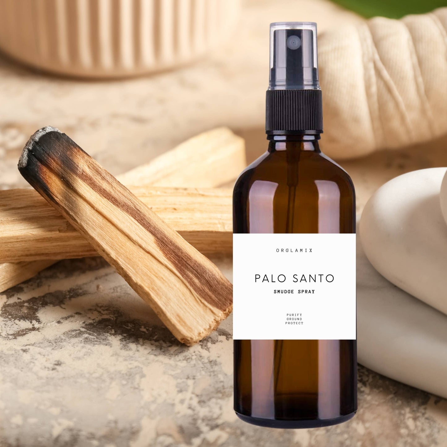 Palo Santo Spray | Liquid Smudge for Cleansing & Clearing Orglamix
