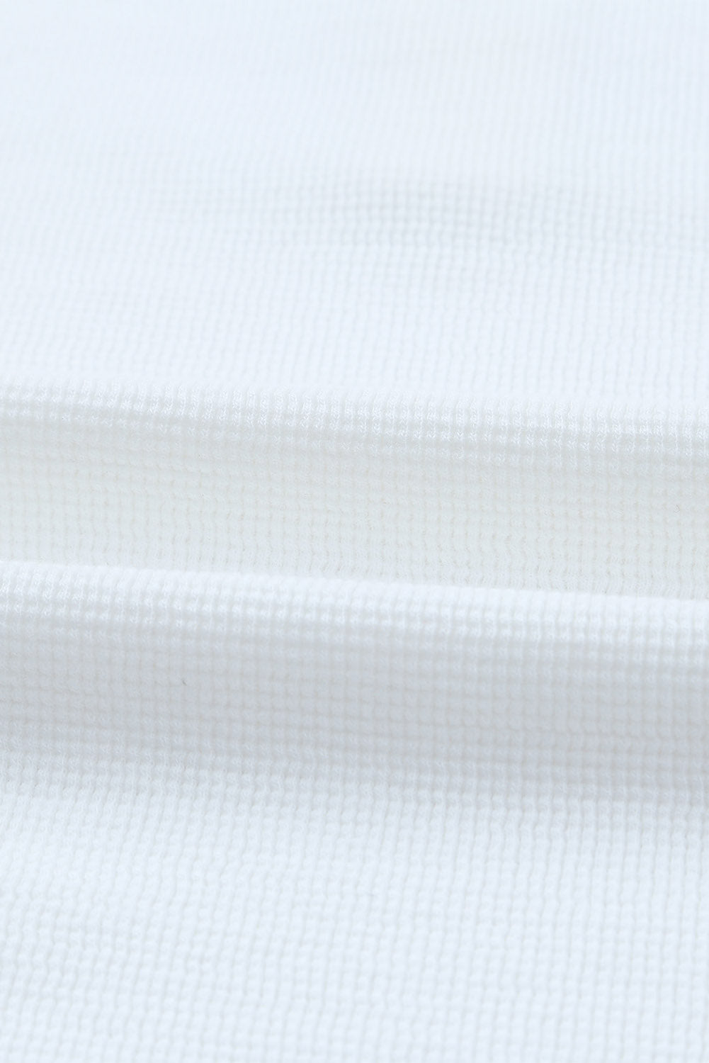 White Waffle Knit Henley Top - Greta Bean & Co.