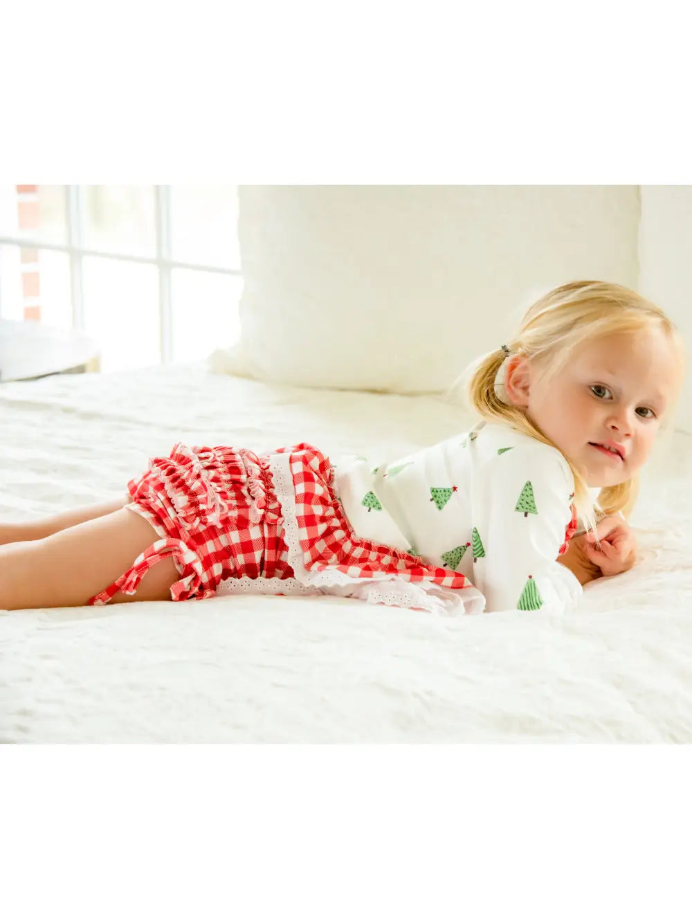 Christmas Tree Gown with Bloomers Sugar Bee Clothing
