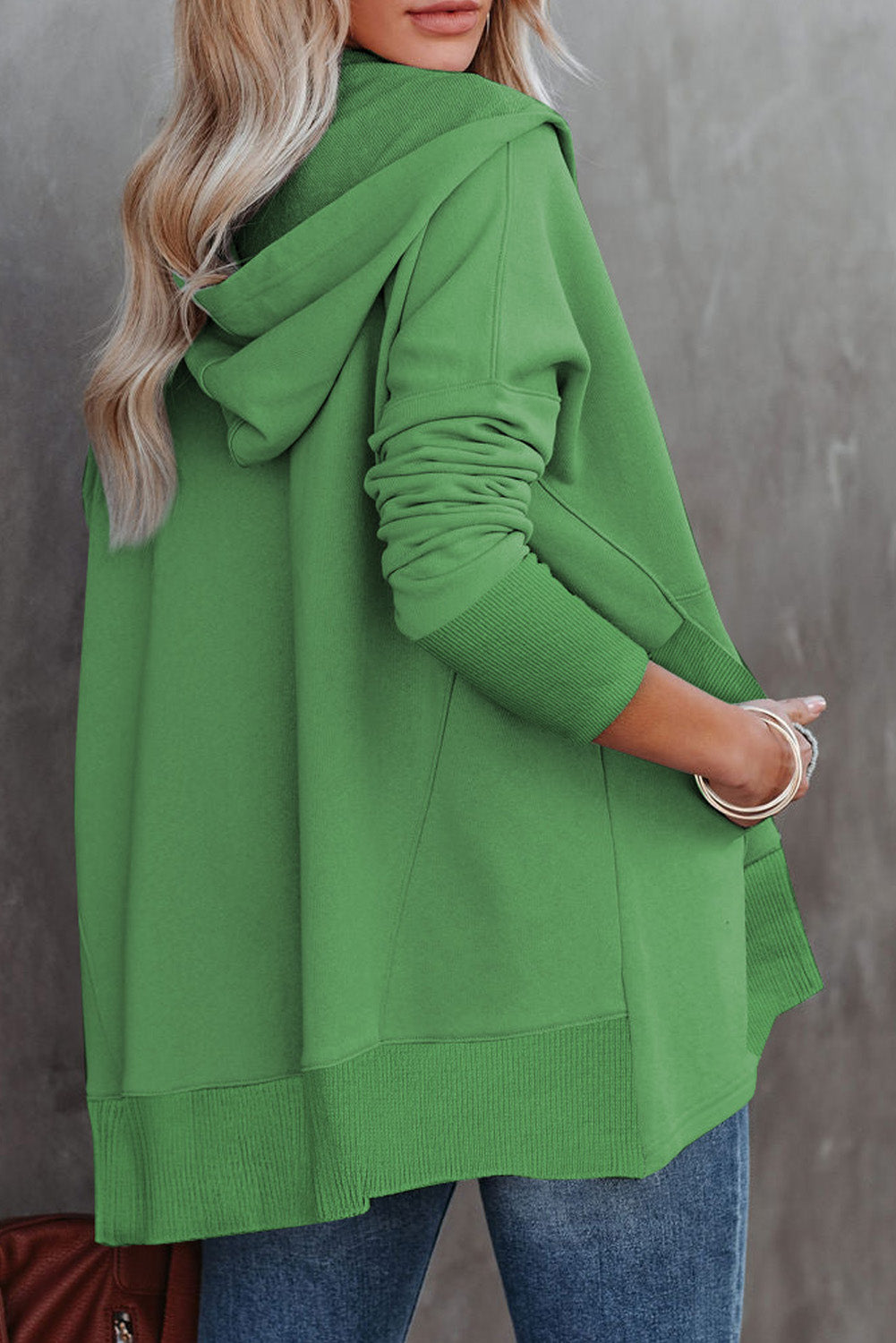 Kelly Green Henley Hoodie Greta Bean & Co.