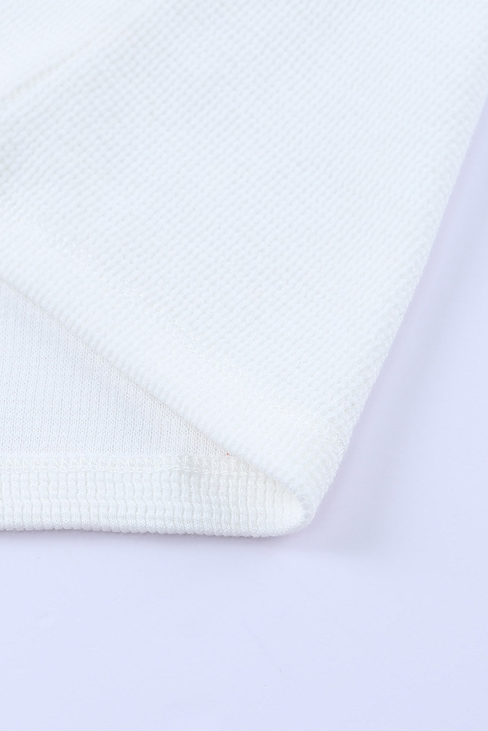 White Waffle Knit Henley Top - Greta Bean & Co.