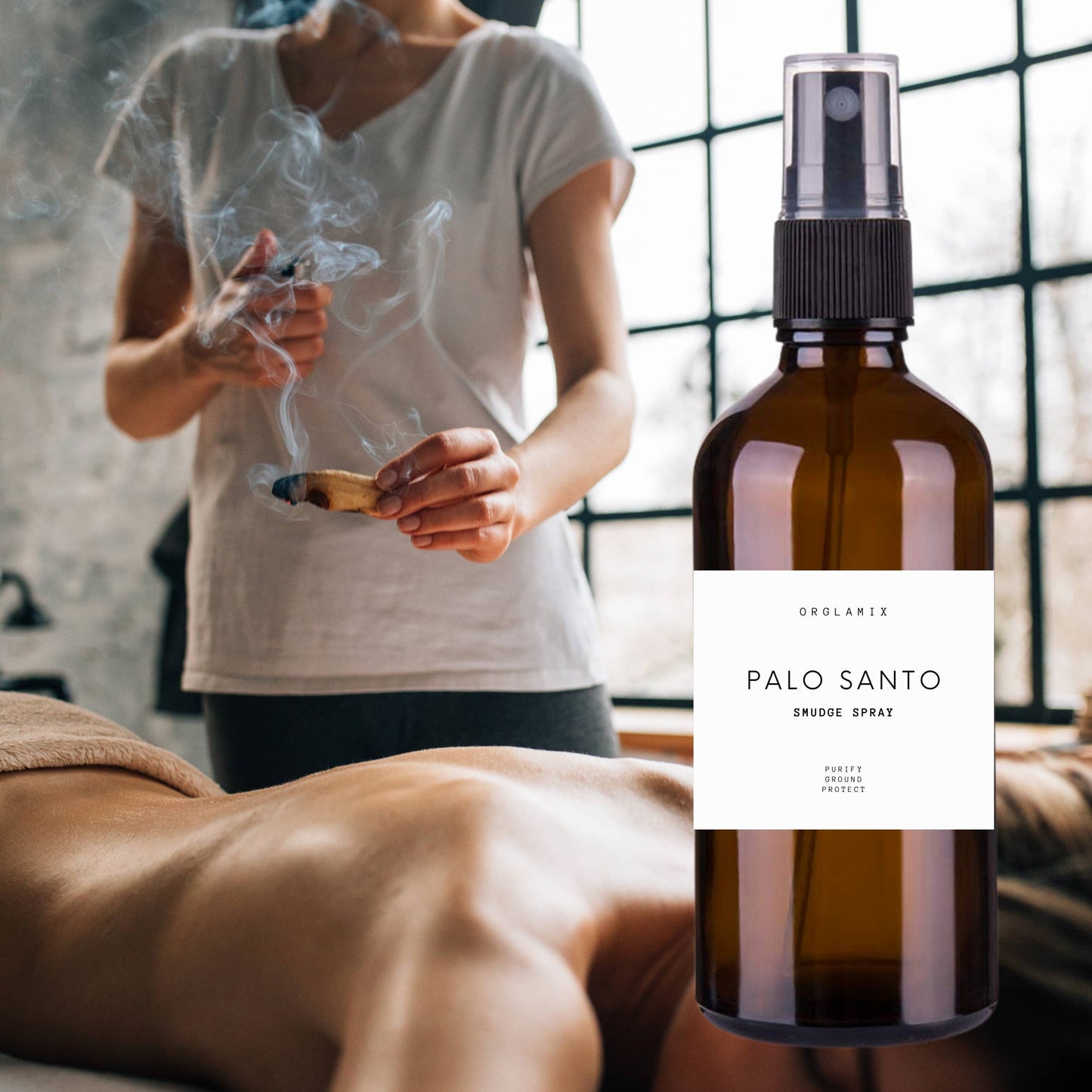 Palo Santo Spray | Liquid Smudge for Cleansing & Clearing Orglamix