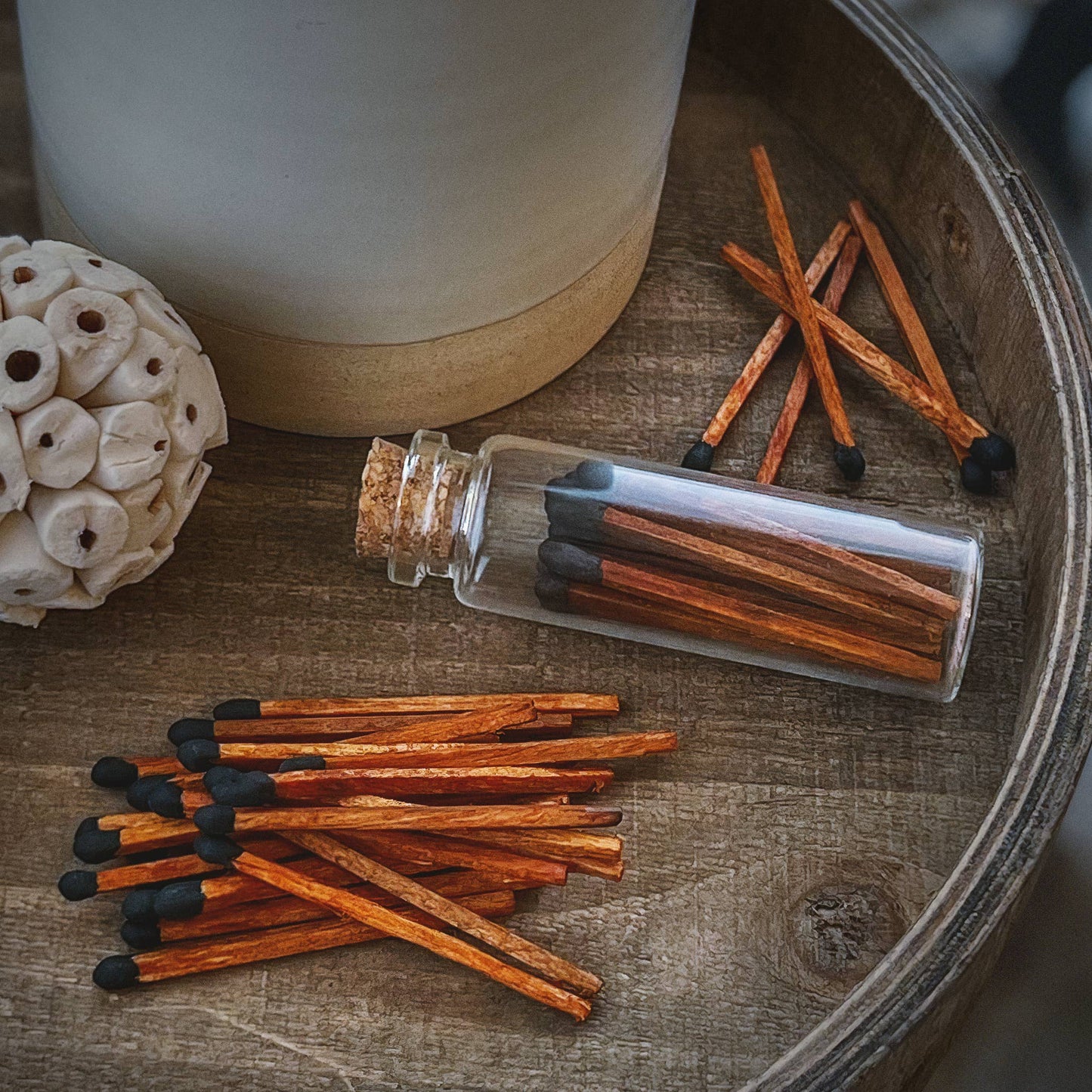 Buy 2 Candles Get a Free Glass Striker Match Bottle & Matches - Greta Bean & Co.