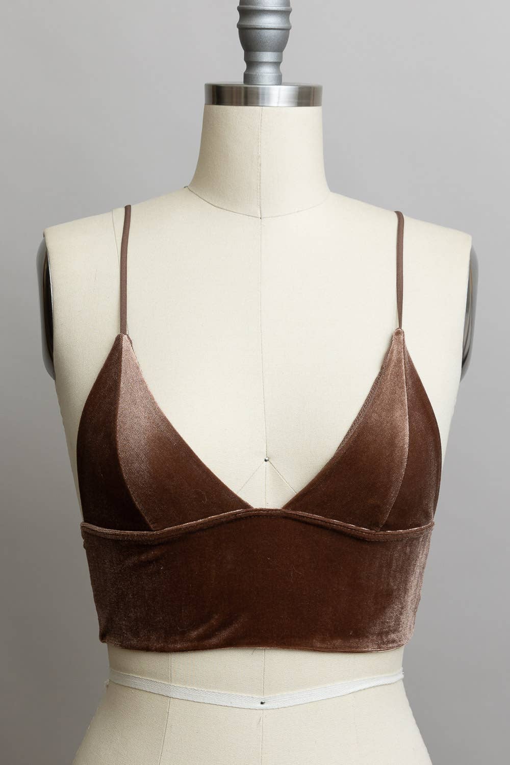 Velvet Longline Bralette: Black Leto Accessories