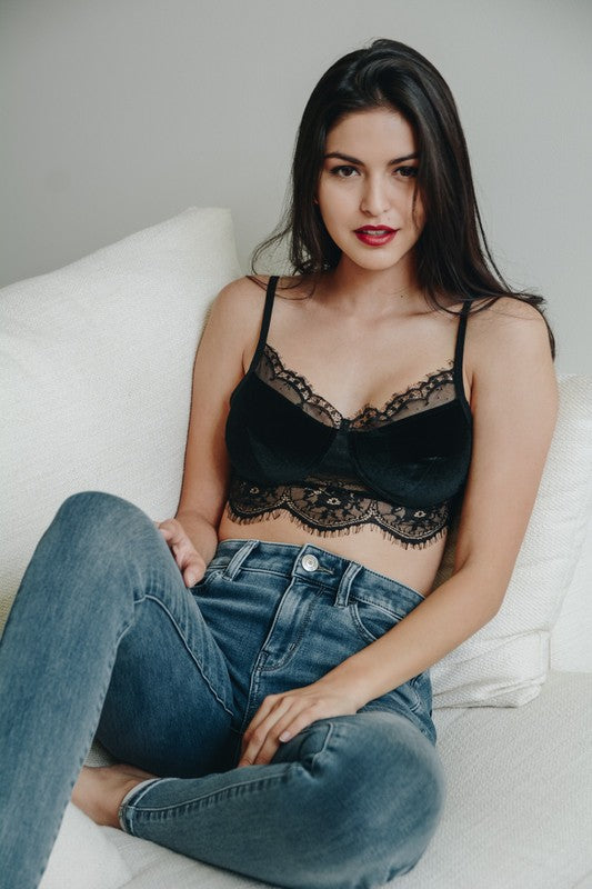 Velvet and Lace Half Cami Leto Accessories