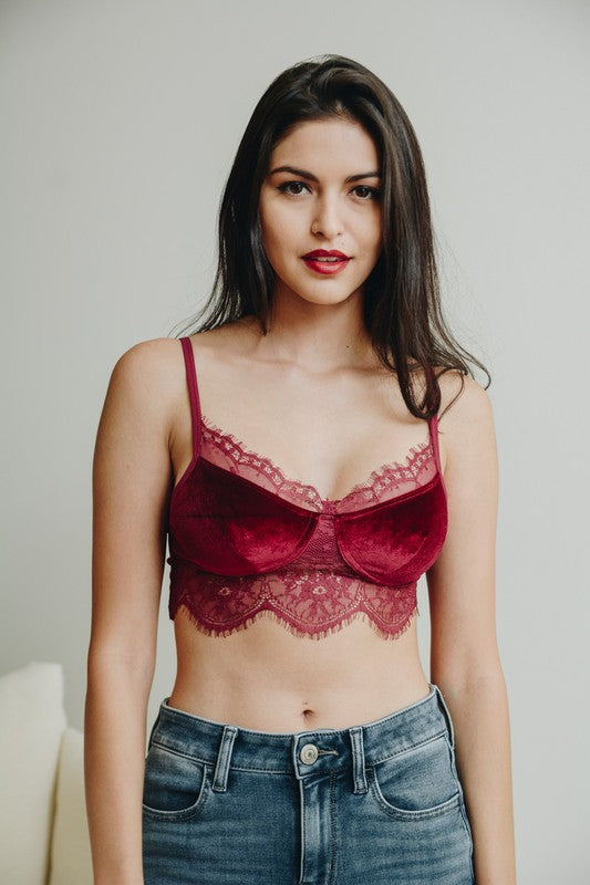 Velvet and Lace Half Cami Leto Accessories