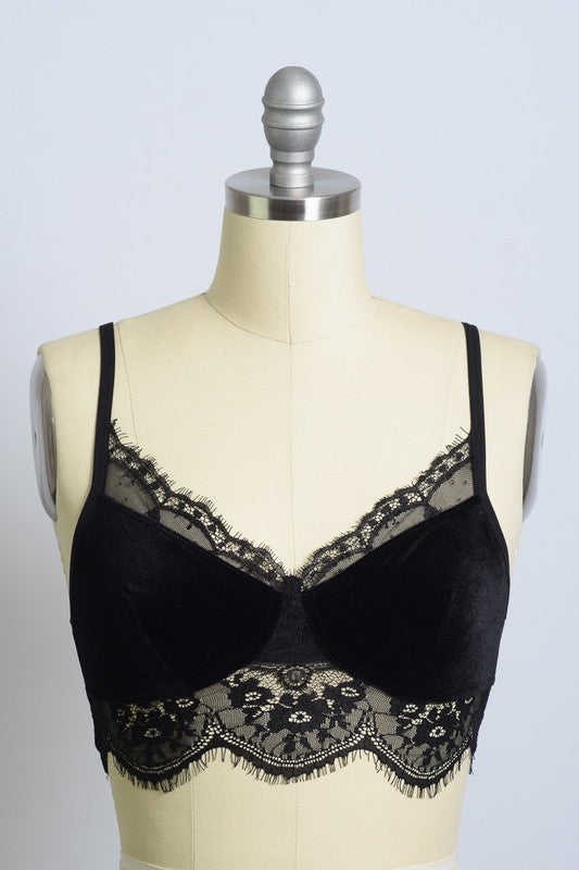 Velvet and Lace Half Cami Leto Accessories