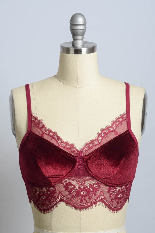 Velvet and Lace Half Cami Leto Accessories