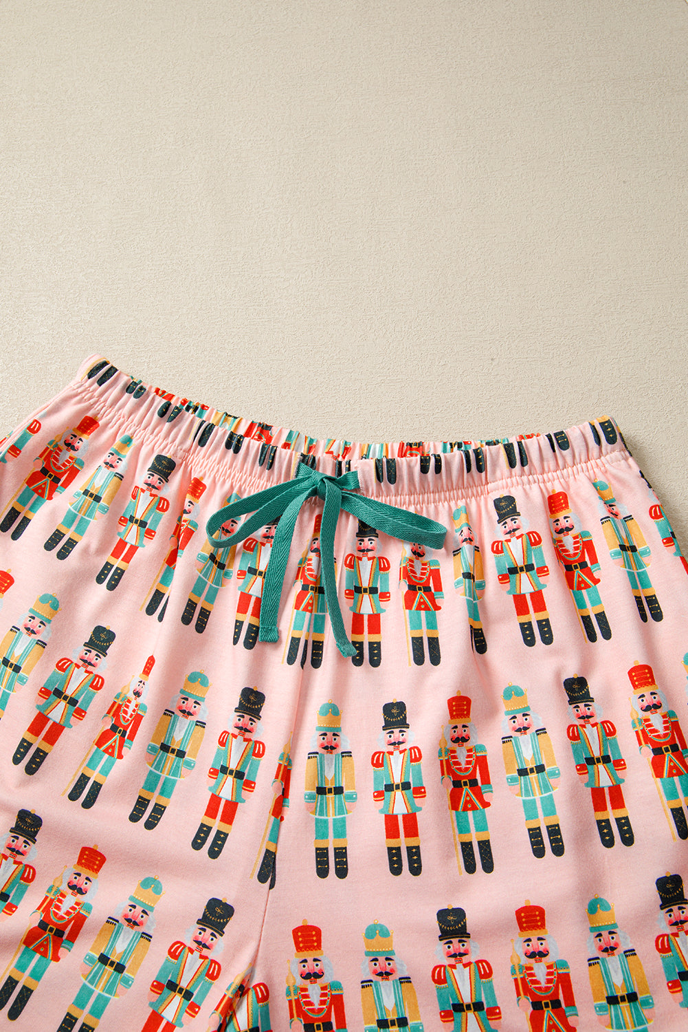 Pink Nutcracker March Long Sleeve Button Up 2pcs Pajama Short Set Dear-Lover Dropshipping