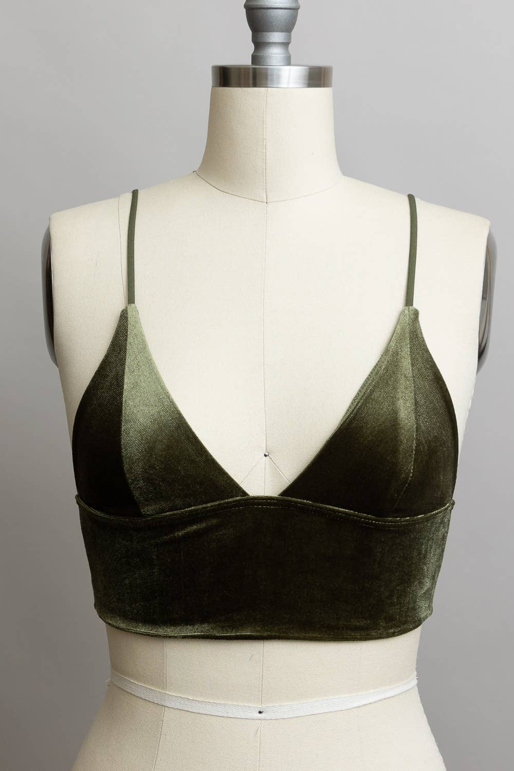 Velvet Longline Bralette: Black Leto Accessories