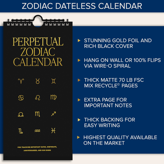 Perpetual Calendar - Special Dates to Remember, Wall or Desk - Greta Bean & Co.