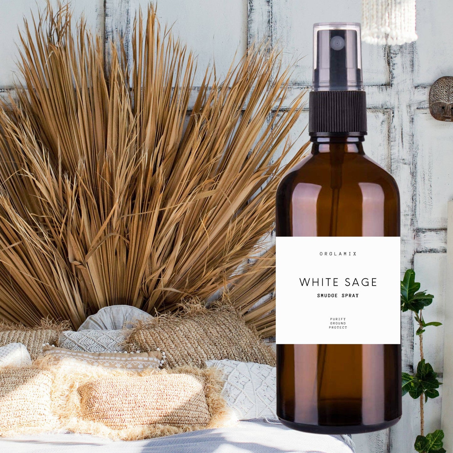 White Sage Smudge Spray | Clear Crystals, Space, Objects - Greta Bean & Co.