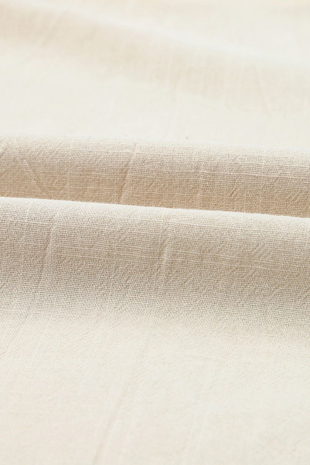 Beige Linen Ruffled Strapless Wide Leg Jumpsuit Greta Bean & Co.