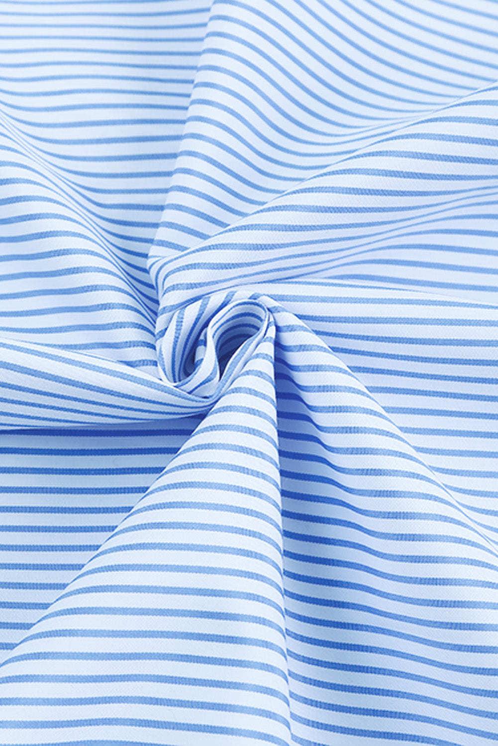 Black Striped Casual Shirred Cuffs Shirt Greta Bean & Co.