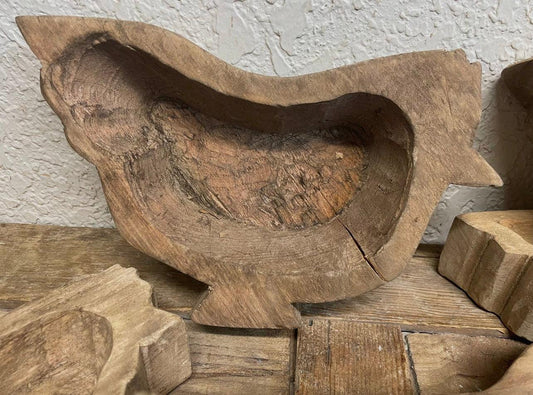 Wood Chicken Bowl-6x10-Unfinished - Greta Bean & Co.