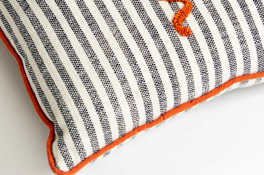 Striped Halloween Lumbar Pillow - Greta Bean & Co.