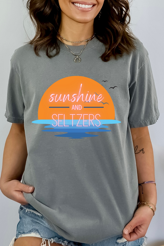 Sunshine & Seltzers Tee - Greta Bean & Co.