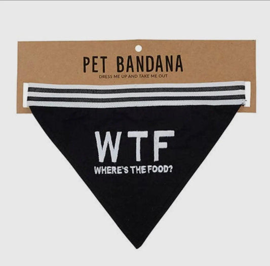 Pet Bandana - W.T.F - Greta Bean & Co.