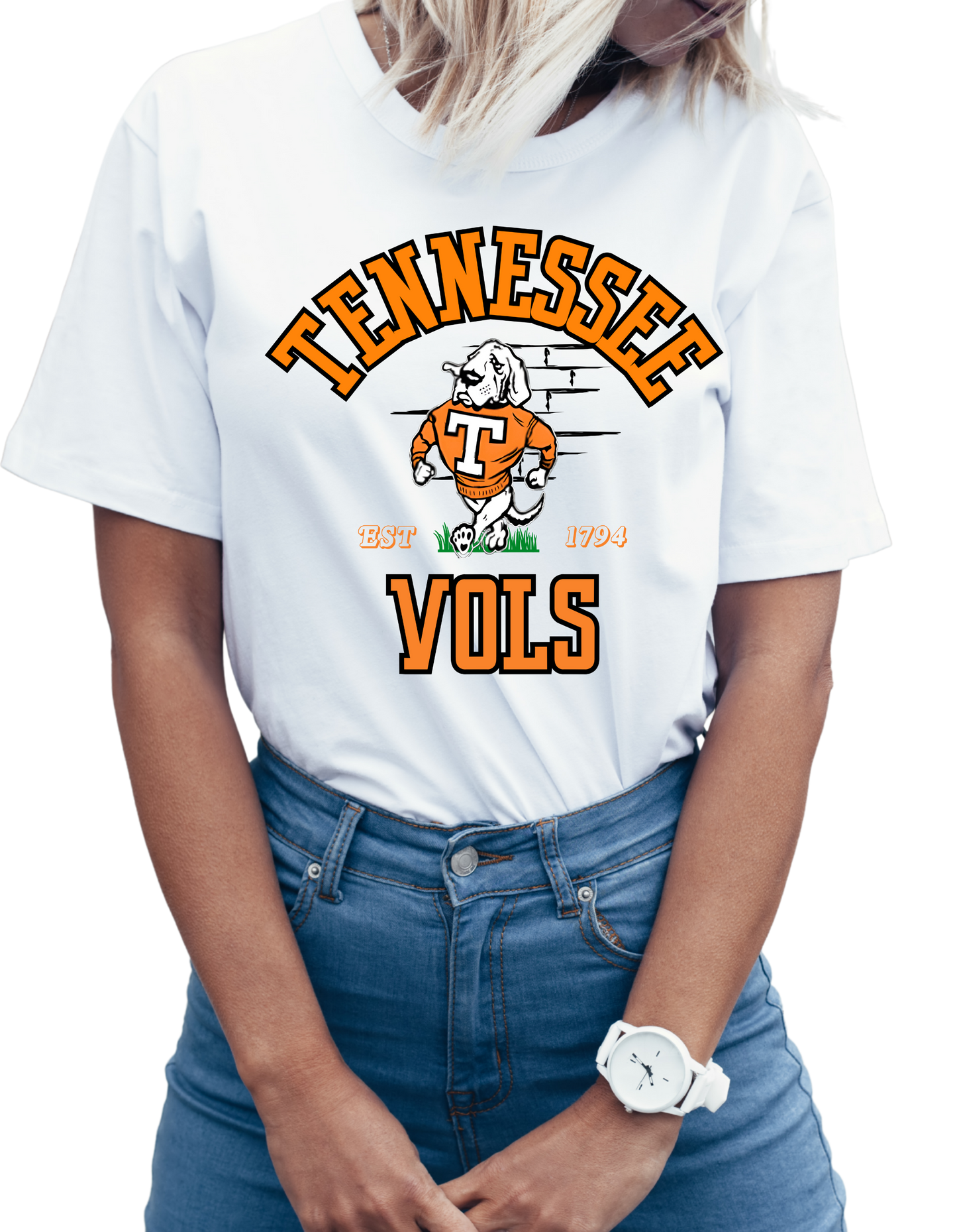 Tennessee VOLS Retro Smokey Mascot Short Sleeve Tee Greta Bean & Co.