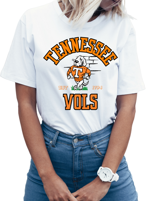 Tennessee VOLS Retro Smokey Mascot Short Sleeve Tee Greta Bean & Co.