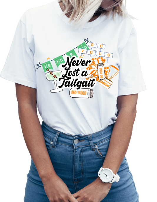 Tennessee VOLS Gameday Never Lost a Tailgait Short Sleeve Tee Greta Bean & Co.