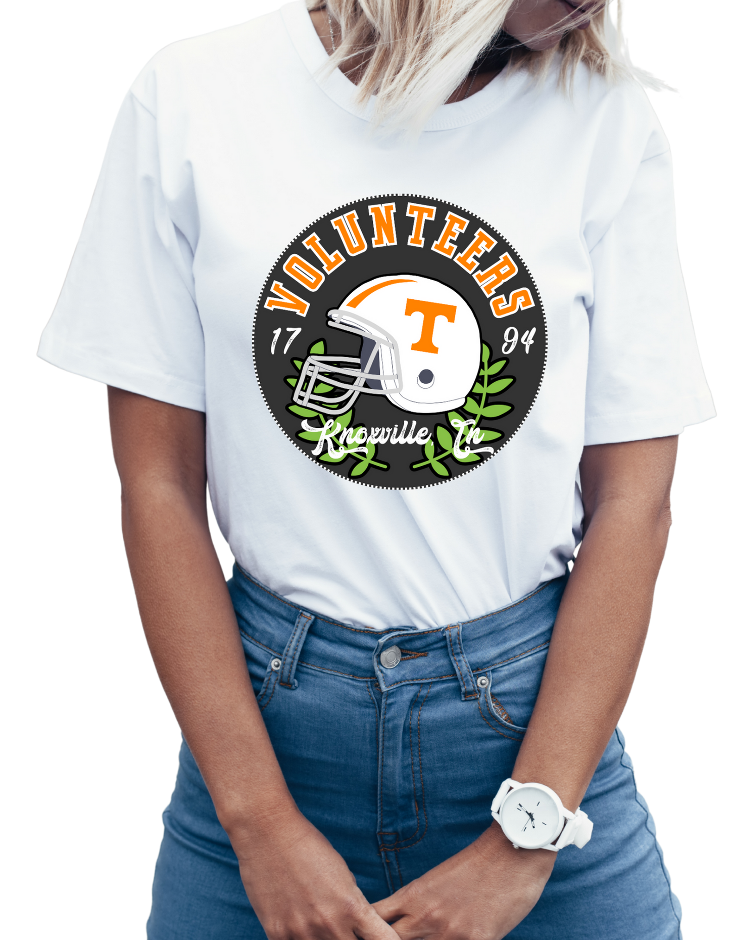 Tennessee VOLS Helmet Emblem Short Sleeve Tee Greta Bean & Co.