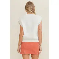Tennessee VOLS Cursive Knit Embroidered Sleeveless Sweater - Greta Bean & Co.