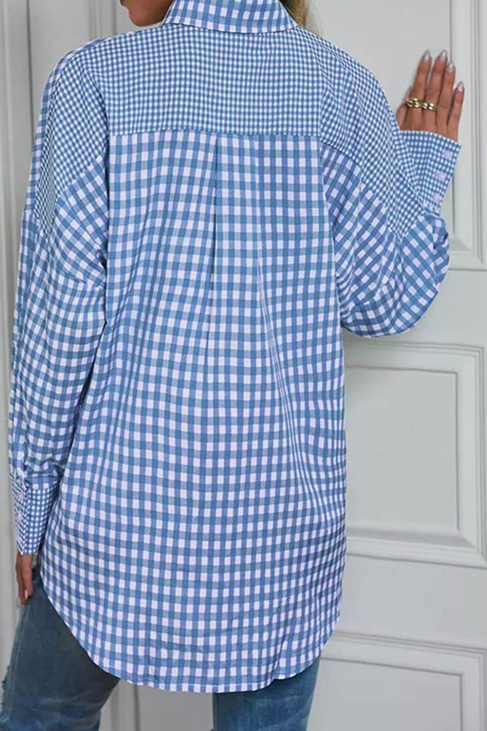 Plaid Button Up Long Sleeve Shirt Trendsi