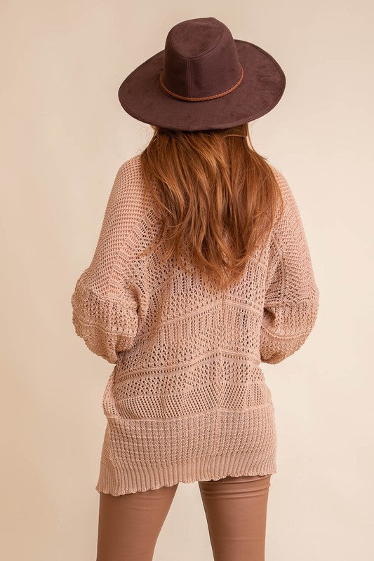 Knit Netted Cardigan Leto Accessories