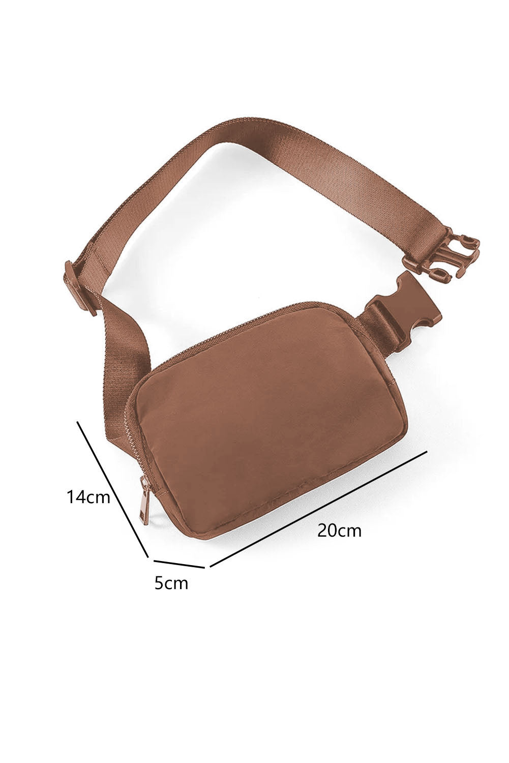 Brown Waterproof Zipped Crossbody Bag - Greta Bean & Co.