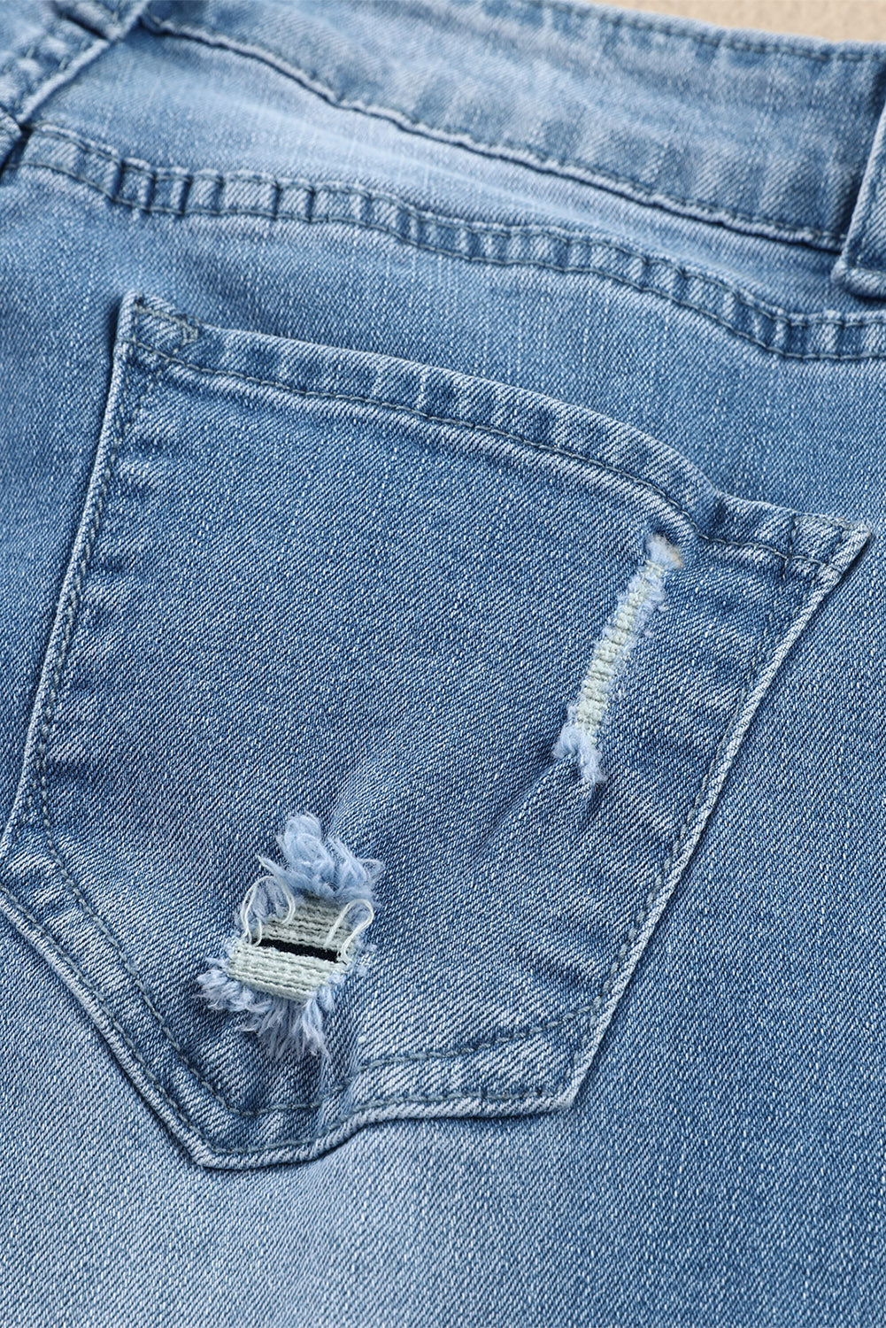 Sky Blue Dark Wash Mid Rise Flare Jeans Greta Bean & Co.