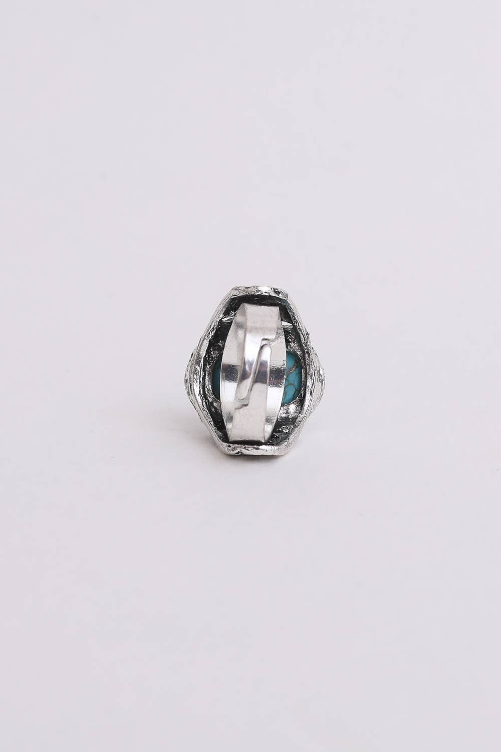 Bohemian Oval Cut Adjustable Turquoise Ring Greta Bean & Co.