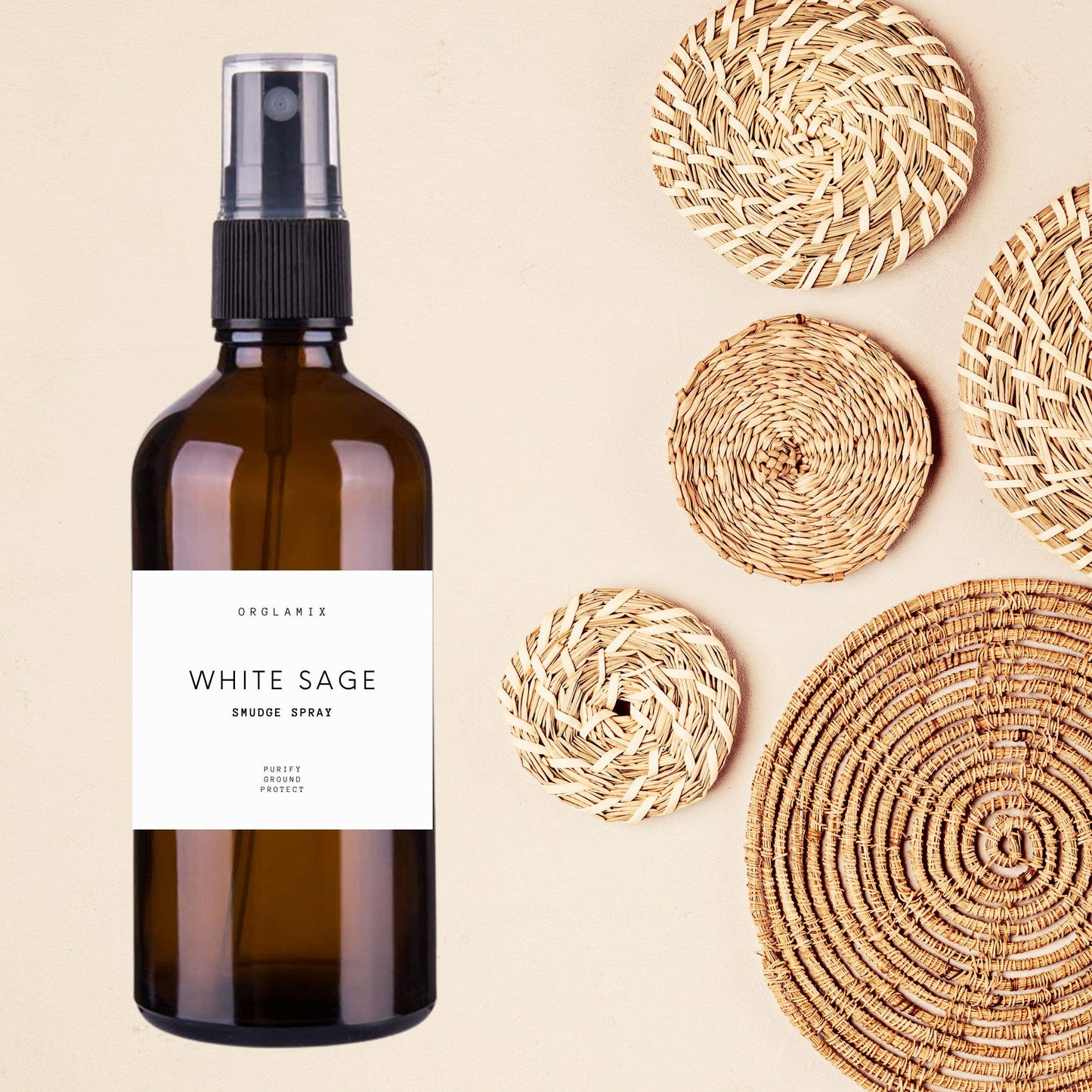 White Sage Smudge Spray | Clear Crystals, Space, Objects - Greta Bean & Co.