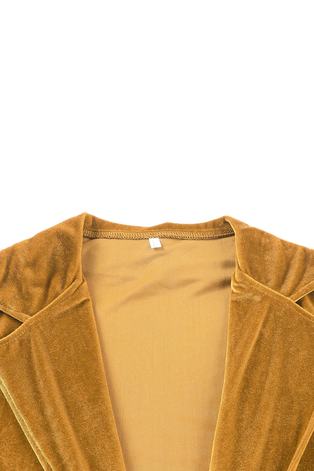 Mustard Velvet Lapel Pocket Long Cardigan - Greta Bean & Co.
