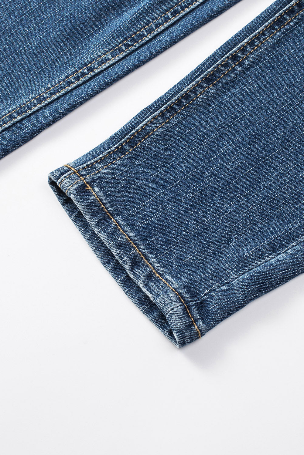 Blue Distressed Button Fly High Waist Skinny Jeans Greta Bean & Co.