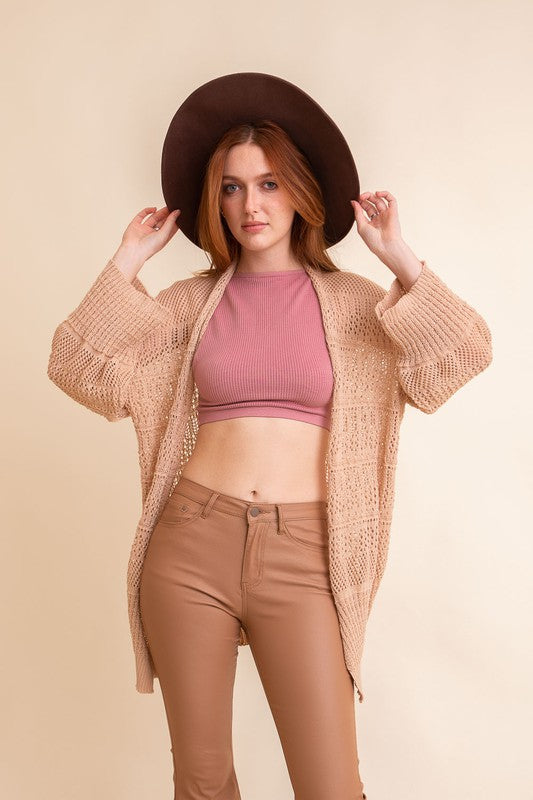 Knit Netted Cardigan Leto Accessories